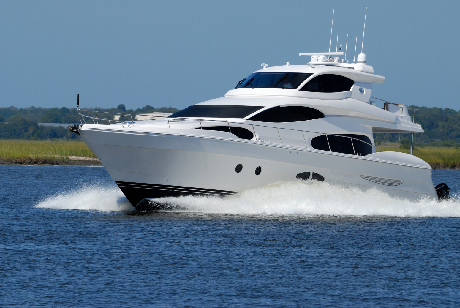 White Luxury Boat